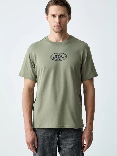 Alpha Industries T-shirt Noseart Backprint zielona