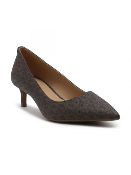 Michael Kors Pantofi ALINA FLEX KITTEN PUMP cu adaos de piele maro