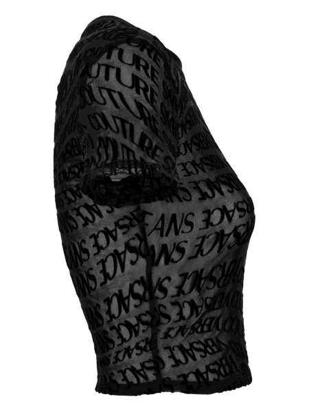 Τοπ Versace Jeans Couture με σχέδιο από διχτυωτό μαύρο