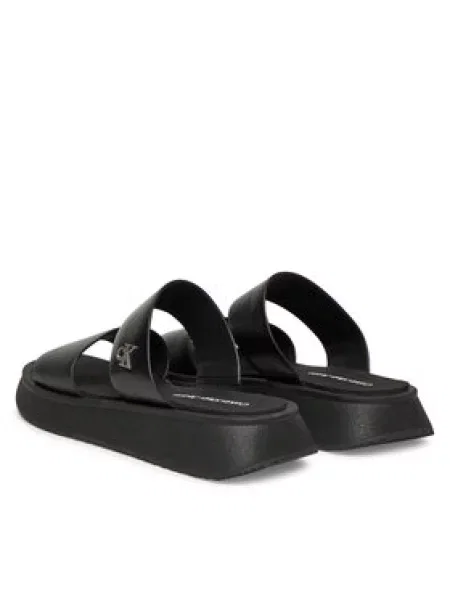 Pantofle Calvin Klein Jeans na ramínka černé