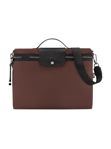 Torba na laptopa Longchamp brązowa