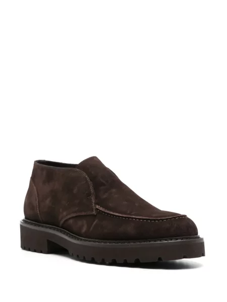 Loafersy Doucal's zamszowe brązowe