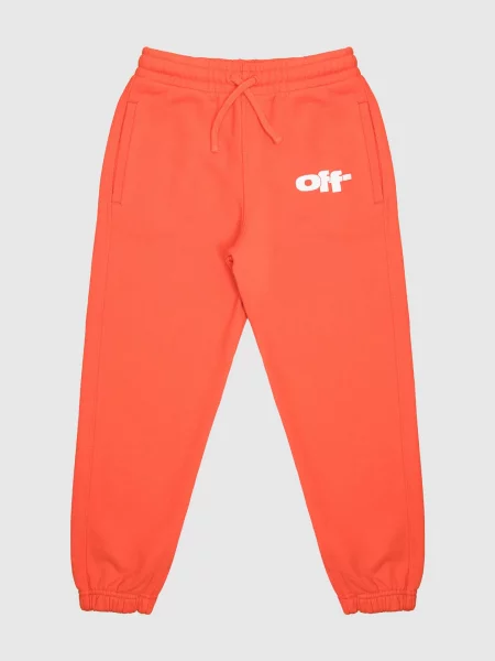 Дитячі джогери з логотипом Off-white помаранчеві