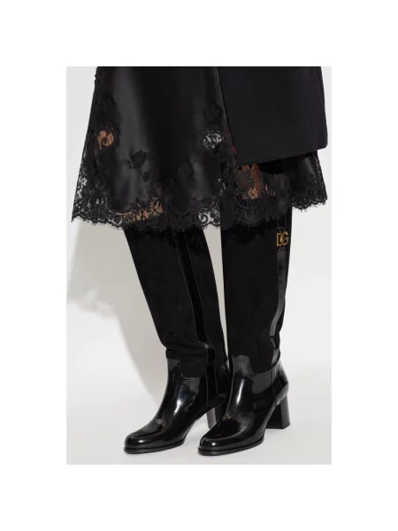 Botki Dolce And Gabbana zamszowe czarne