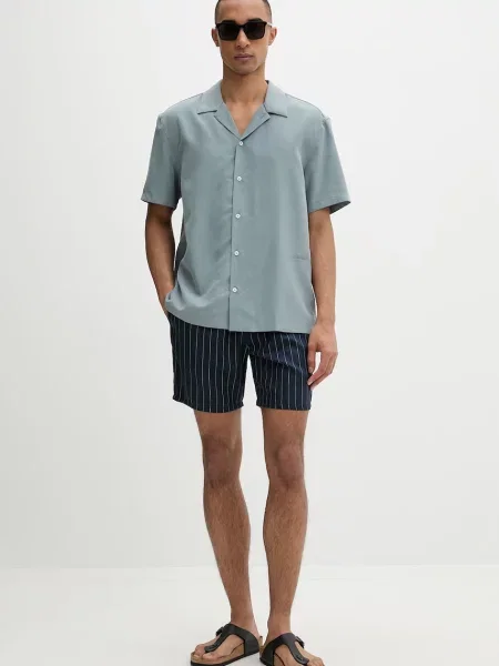 Calvin Klein srajca z modalom zelena