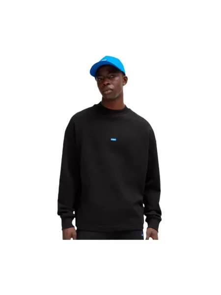 Bluza Hugo Blue ze stójką frotte czarna