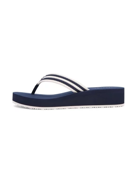 Tommy Hilfiger šľapky dámske TH STRIPE SUMMER SANDAL biela