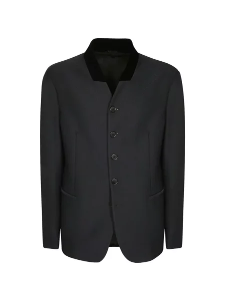 Gulerat sacou Giorgio Armani de catifea negru