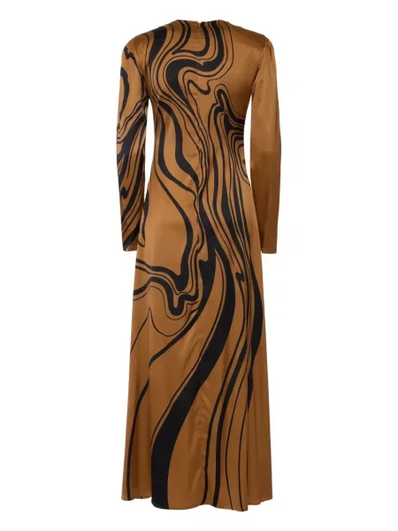 Rochie maxi La Doublej de costum portocaliu