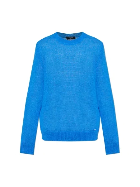 Sweter Dsquared2 wełniany niebieski