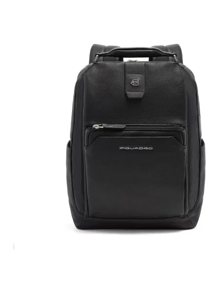 Torba na laptopa Piquadro skórzana czarna