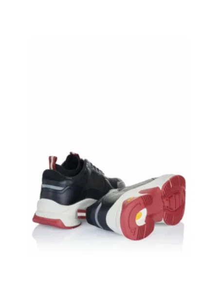 Sneakersy Bally skórzane na platformie czarne