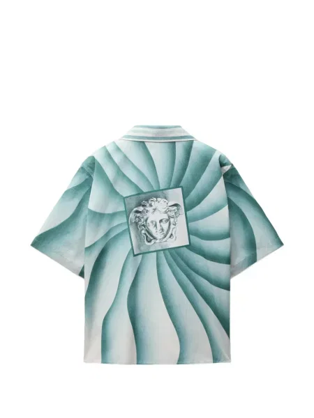 Cămașă Versace din poplin albastru