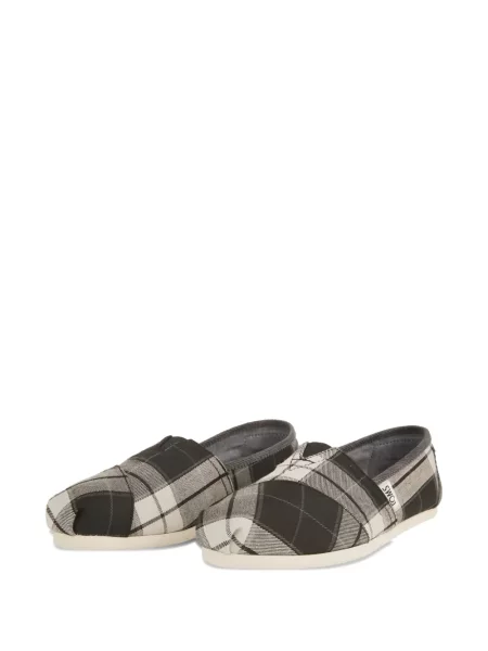 Espadrile Toms în carouri fără toc gri