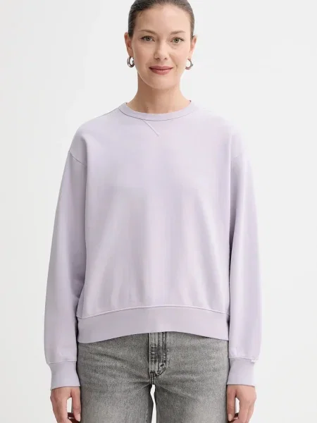 Bombažen pulover Levi's vijolična