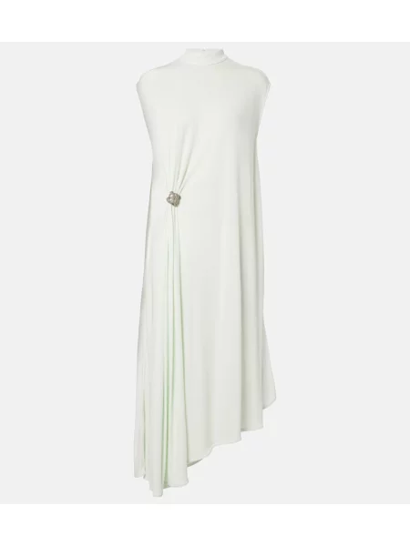 Rochie midi Bottega Veneta din jerseu verde