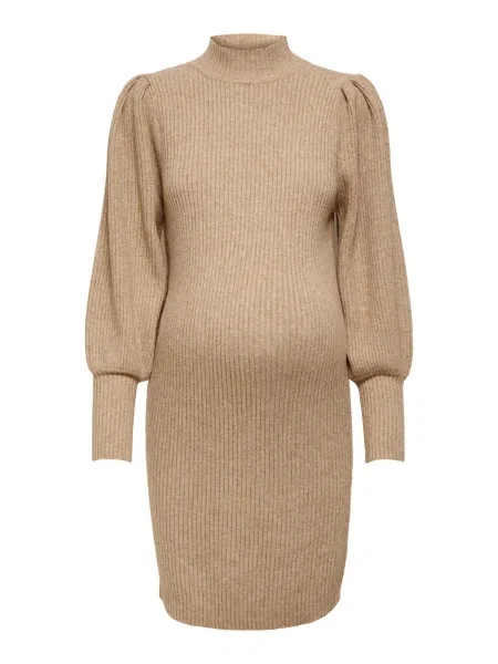 Only Maternity Rochie tricotat Katia deschis maro