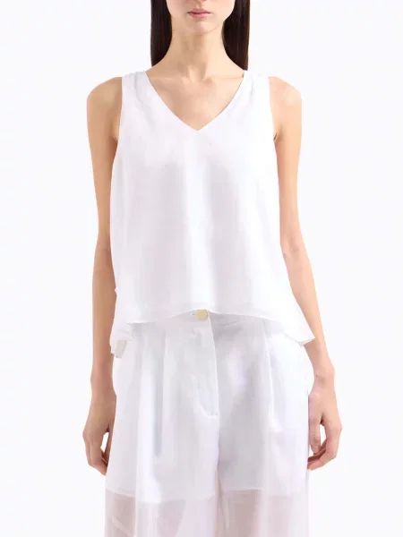 Блуза Armani Exchange рамі білий