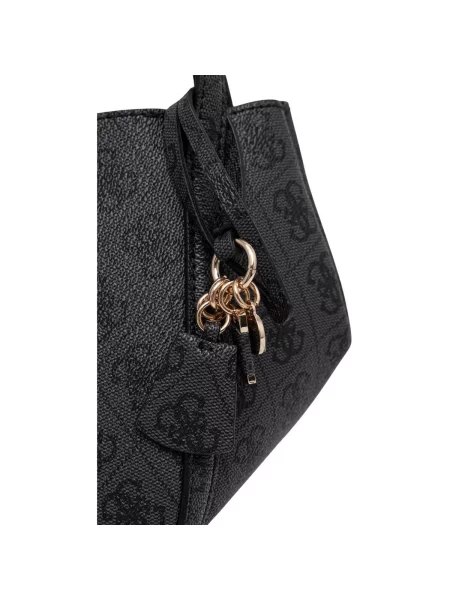 Crossbody kabelka Guess s autogramom z ekologickej kože sivá