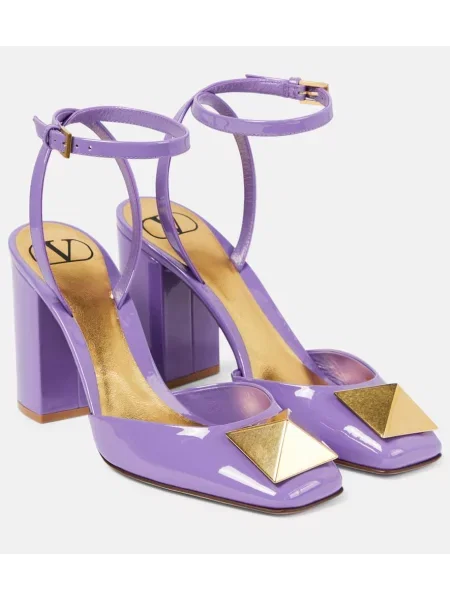 Usnjene lakirane salonarji Valentino Garavani vijolična
