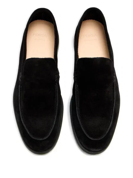 Pantofi loafer Forsa din piele de căprioară negru