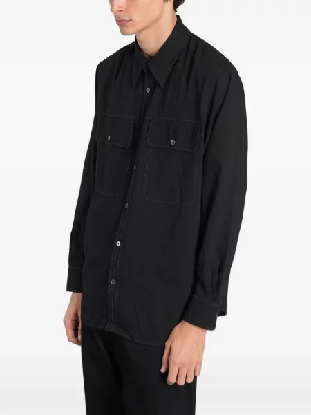 Cămașă Paul Smith de lână negru