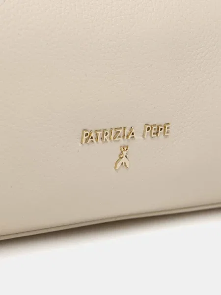 Patrizia Pepe Bőr válltáska bézs
