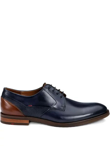Pantofi derby Lloyd din piele albastru