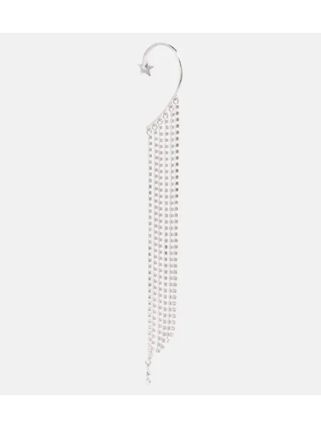 Cercei Jimmy Choo de cristal argintiu