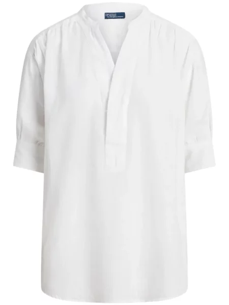 Φλοράλ παντελόνι Polo Ralph Lauren με κέντημα με λαιμόκοψη v μπλε