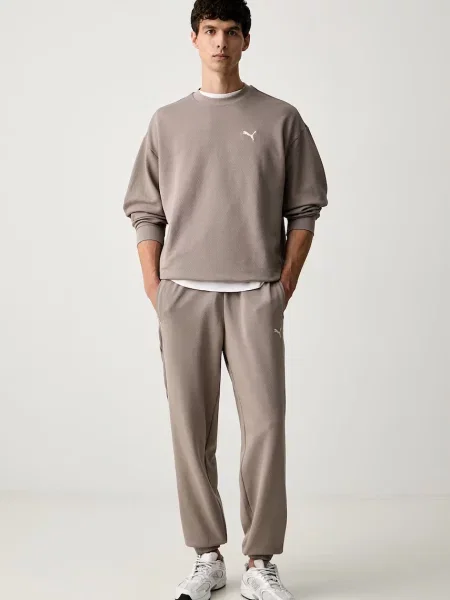Puma hanorac pentru bărbați cu Essentials Elevated alb