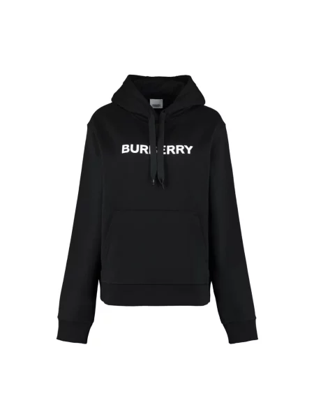 Bluza z kapturem Burberry z kapturem z nadrukiem czarna