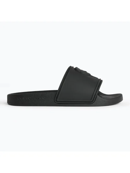 KARL LAGERFELD дамски джапанки Kondo NFT Relief black rubber черно