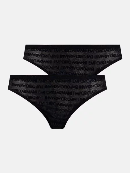 Chiloți Emporio Armani Underwear din dantelă negru
