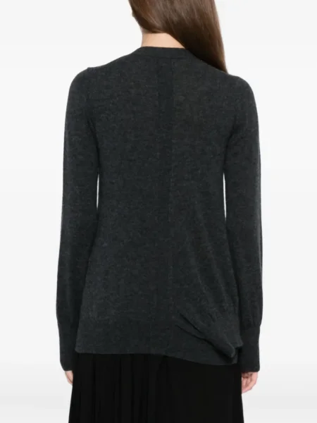 Cardigan Yohji Yamamoto cu decolteu în V gri