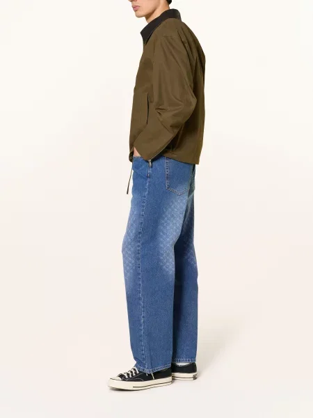Jeans Daily Paper Faded Monogram Amba Jeans Mid Blue M modré