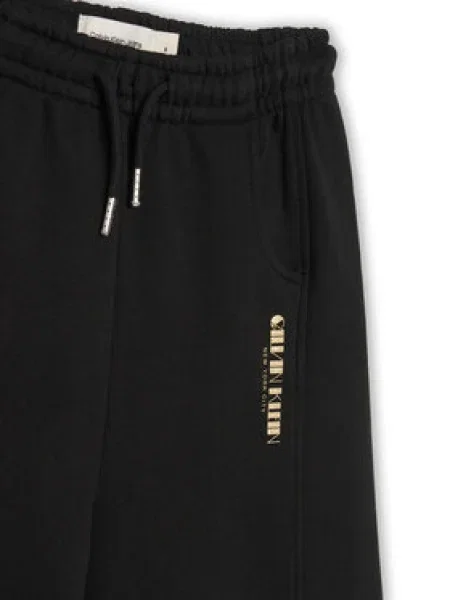 Calvin Klein Jeans Melegítő alsó Glitter Aw Wide Leg fekete