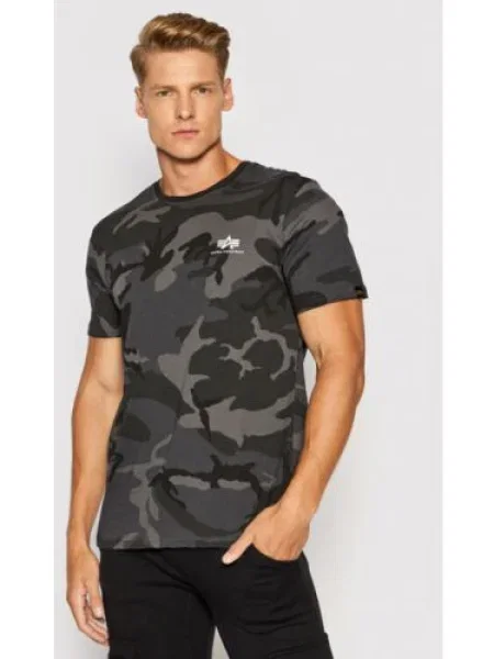 Alpha Industries Tricou Backprint T Camo Negru