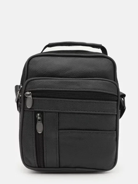 Кожаная сумка через плечо Borsa Leather черная