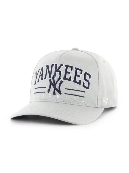 Шапка с козирка 47 brand MLB New York Yankees с апликация сиво