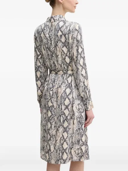 Костюм миди рокля Oui с принт до коляното