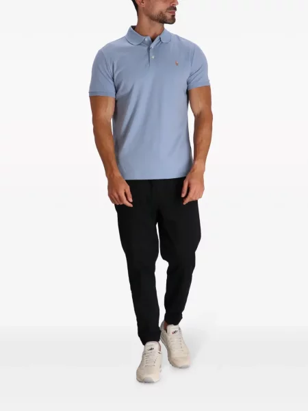 Krátká košile Polo Ralph Lauren s výšivkou se stojáčkem zelená