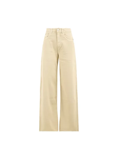 Szerokie jeansy Icon Denim żółte