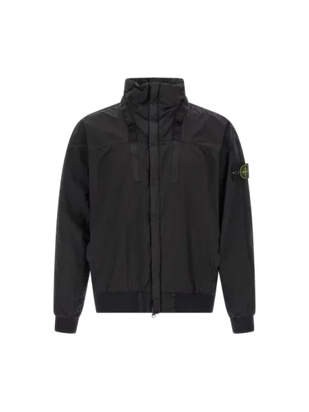 Bluza z kapturem Stone Island z kamieniami czarna