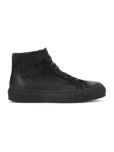 Sneakersy Kazar sznurowane skórzane czarne