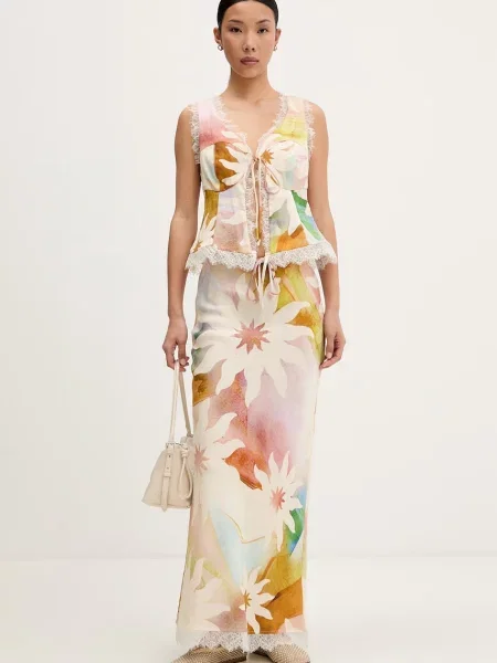Never Fully Dressed top pentru femei cu lyocell bej