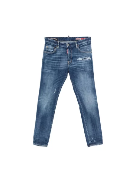 Jeansy Dsquared2 ze stretchu niebieskie