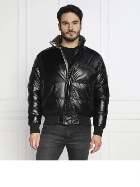 Karl Lagerfeld Kétoldalas kabát fekete