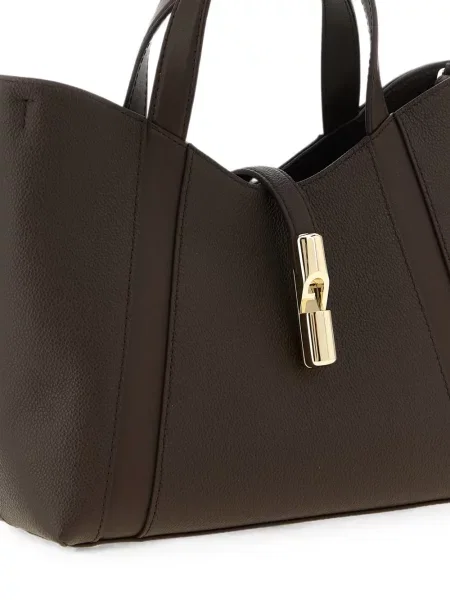 Geantă shopper Furla din piele maro