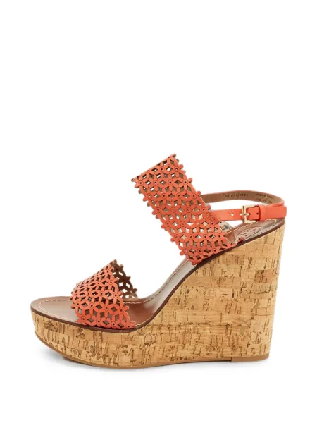 Sandale Tory Burch cu pană portocaliu